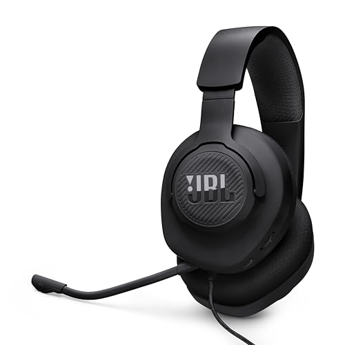 JBL Quantum 100M2 Wired Gaming Headset, Detachable Mic - Black | Memory Foam Ear Cushions And 3.5 Mm Jack Work With PC, PlayStation, Xbox, Nintendo Switch For Immersive PC Gaming Sessions
