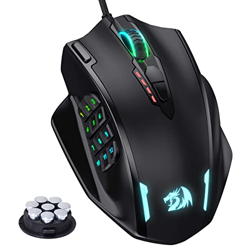 Redragon M908 Wired MMO RGB Gaming Mouse 12400 DPI Remapping Keys