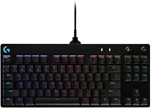 Logitech G PRO Mechanical Gaming Keyboard, Ultra Portable Tenkeyless Design, Detachable Mi