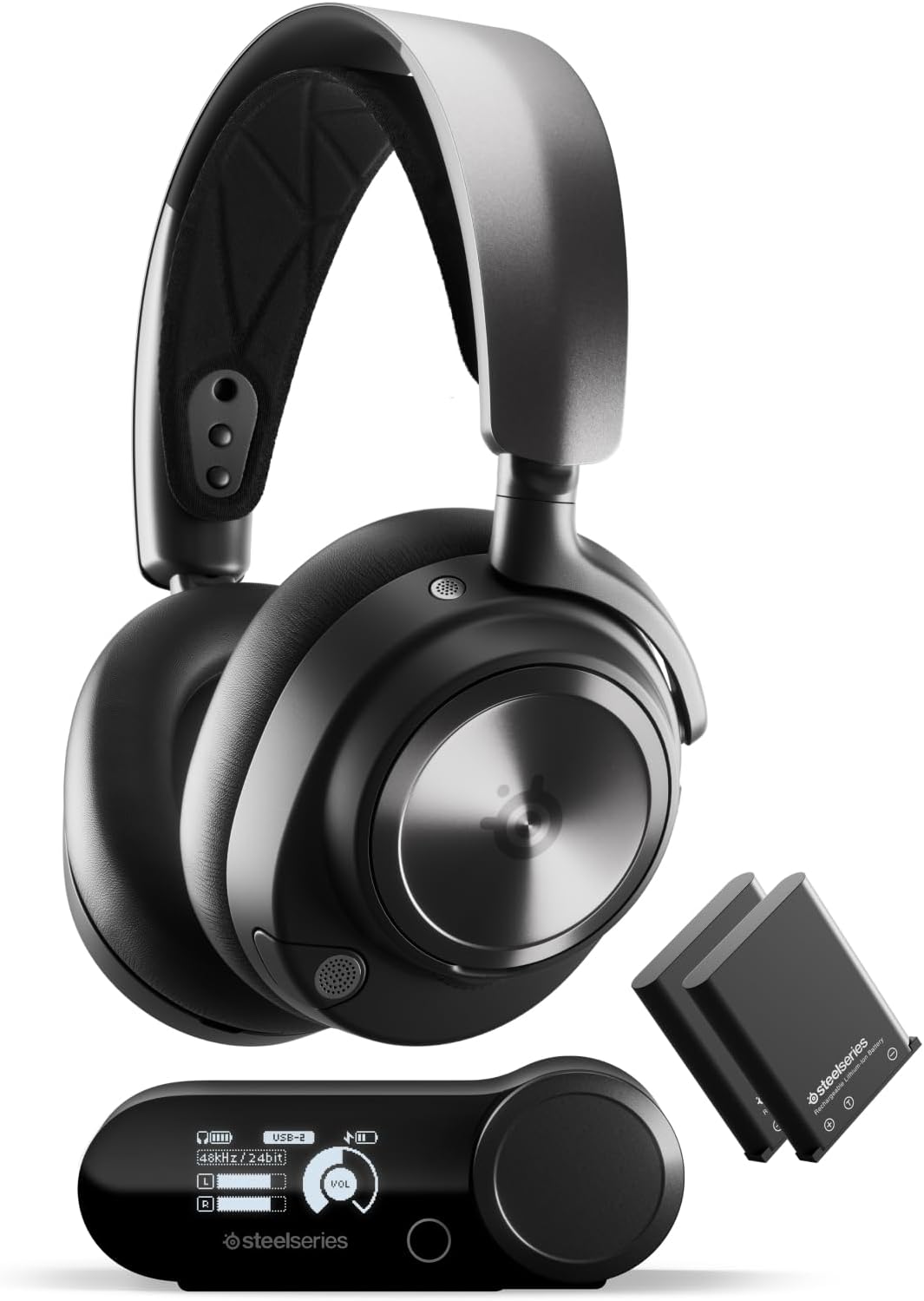 SteelSeries Arctis Nova Pro Wireless Multi-System Gaming Headset - Premium Hi-Fi Drivers - Active Noise Cancellation - Inf...