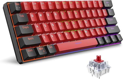 Snpurdiri 60% Wired Mechanical Keyboard, Mini Gaming Keyboard with 61 — Build quality and design details up close