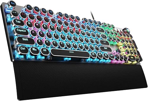 AULA F2088 Typewriter Style Mechanical Gaming Keyboard Wired,Blue Swit — Real-world performance testing in action