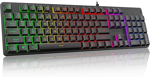 Redragon K521 Upgrade Rainbow LED Gaming Keyboard, 104 Keys Wired Mech — Build quality and design details up close