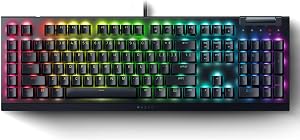 Razer BlackWidow V4 X Mechanical Gaming Keyboard: Yellow Switches Linear & Silent - 6 