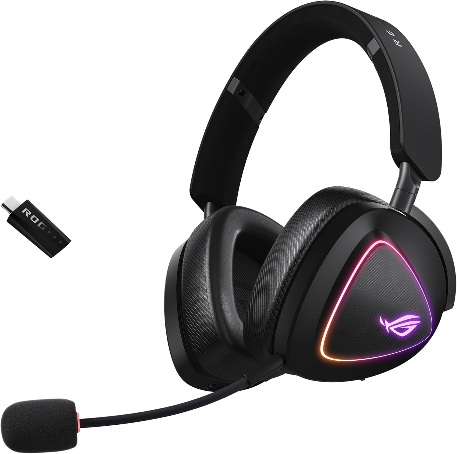 ASUS ROG Delta II Wireless Gaming Headset with Detachable Mic – Tri-Mode (BT, 2.4GHz, 3.5mm), 50mm Titanium-Plated Driver...