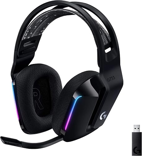 Logitech G733 Lightspeed Wireless Gaming Headset, Suspension Headband, — Build quality and design details up close