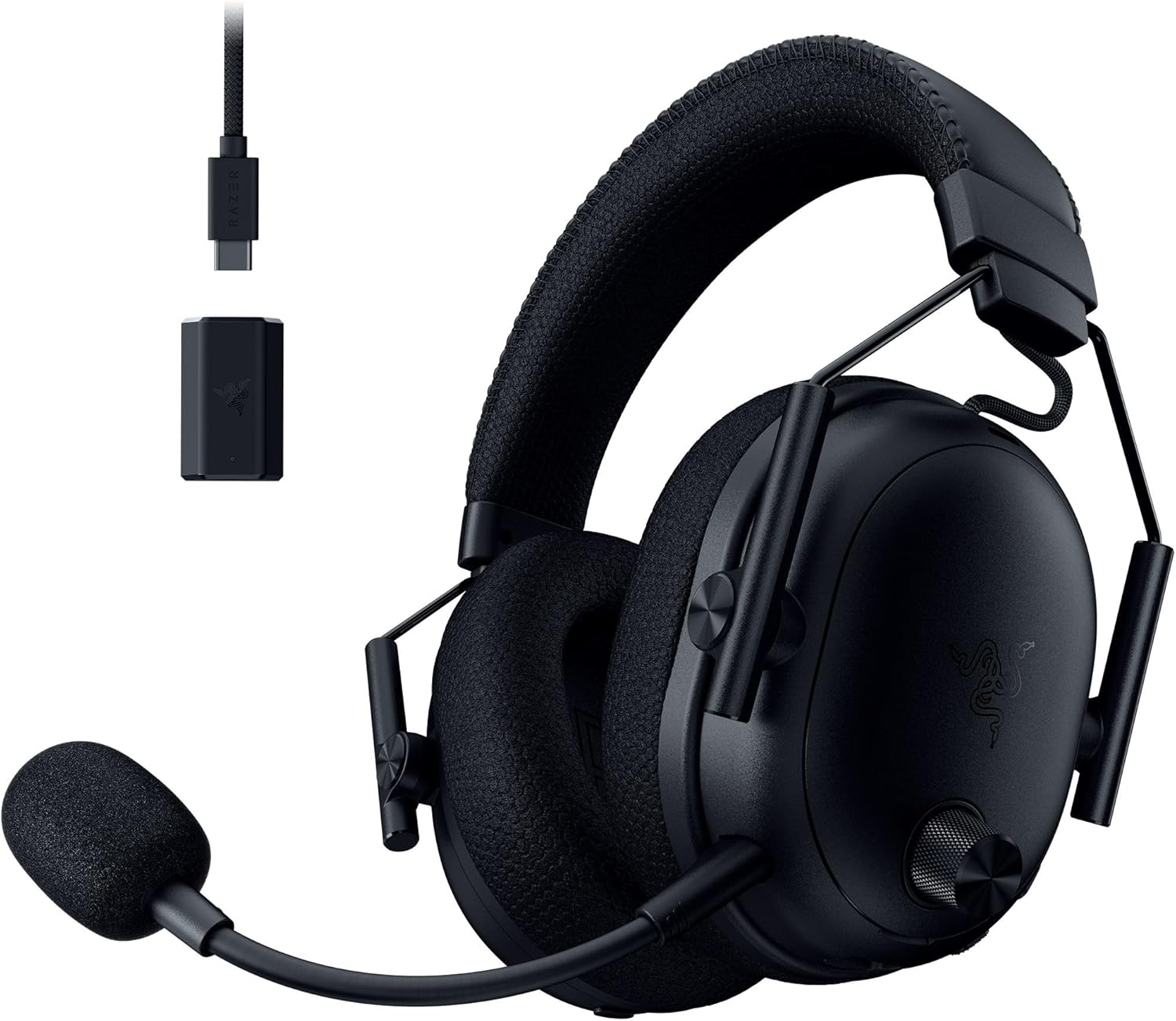 Razer BlackShark V3 Pro Wireless ANC Gaming Headset for PC: Full Band Mic - 50mm Drivers - 2.4 GHz, Bluetooth, USB, 3.5mm...